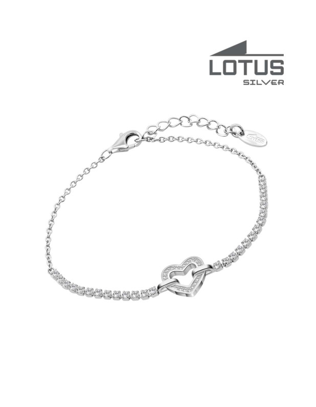 LOTUS SILVER HEART BRACELET